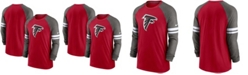 Nike Men's Red, Charcoal Atlanta Falcons Performance Raglan Long Sleeve T-shirt